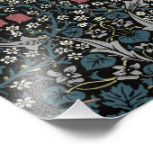 ウィリアムモリスブラックソーンフローラアールヌーボー フォトプリント            (角)