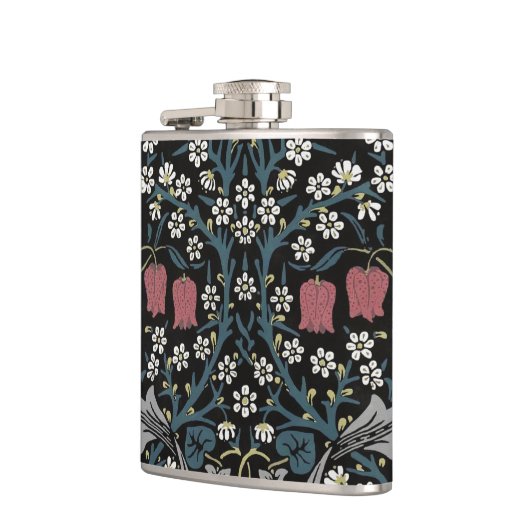 ウィリアムモリスブラックソーンフローラアールヌーボー フラスク (左)