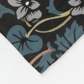 ウィリアムモリスブラックソーンフローラアールヌーボー フリースブランケット (角)