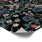 ウィリアムモリスブラックソーンフローラアールヌーボー ポスター (角)