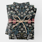 ウィリアムモリスブラックソーンフローラアールヌーボー ラッピングペーパーシート (インサイチュ)