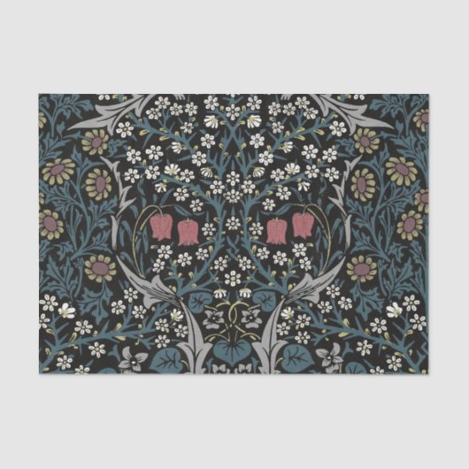 ウィリアムモリスブラックソーンフローラアールヌーボー 薄葉紙 (正面)