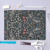 ウィリアムモリスブラックソーンフローラアールヌーボー 薄葉紙 (クラフト)