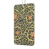 ウィリアムモリスブラックフローラアートプリントデザイン カーエアーフレッシュナー (左)