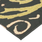 ウィリアムモリスブラックフローラアートプリントデザイン テーブルクロス (アングル)