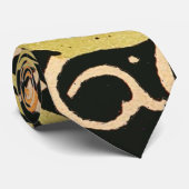 ウィリアムモリスブラックフローラアートプリントデザイン ネクタイ (ロール)