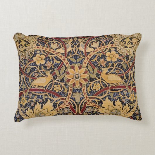 ウィリアムモリスブルズウッドタフェイクペストリー アクセントクッション (正面)