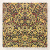 ウィリアムモリスブルズウッドタフェイクペストリー ガラスコースター (正面)