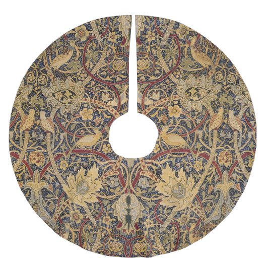 ウィリアムモリスブルズウッドタフェイクペストリー ブラッシュドポリエステルツリースカート (正面)