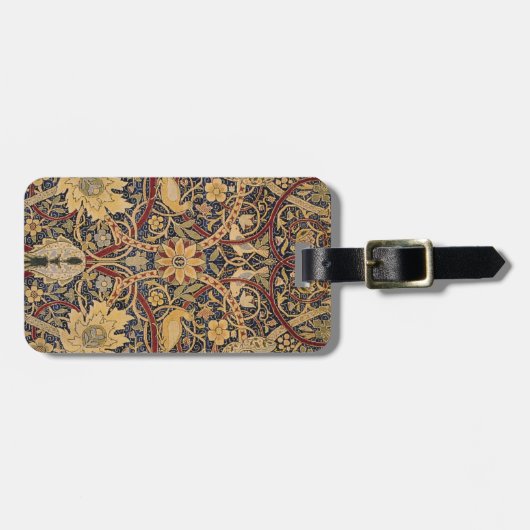 ウィリアムモリスブルズウッドタフェイクペストリー ラゲッジタグ (正面横)