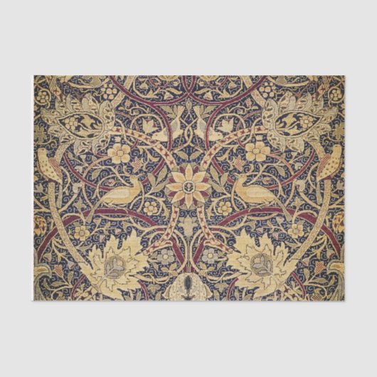 ウィリアムモリスブルマーズウッドカーペット詳細 薄葉紙 (正面)