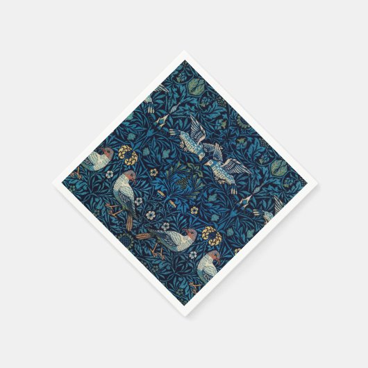ウィリアムモリスブルーバードタペストリークラシック スタンダードカクテルナプキン (角)