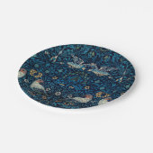 ウィリアムモリスブルーバードタペストリークラシック ペーパープレート (アングル)
