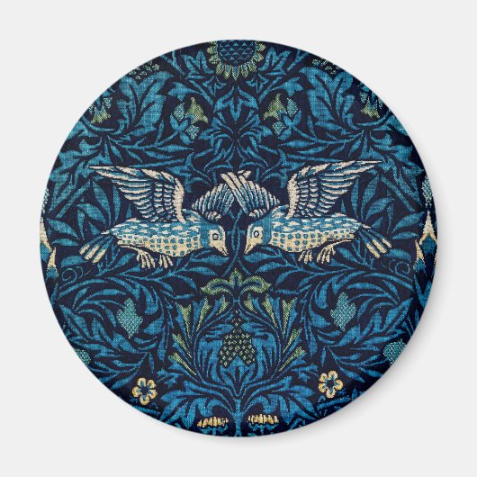 ウィリアムモリスブルーバードタペストリークラシック マグネット (正面)