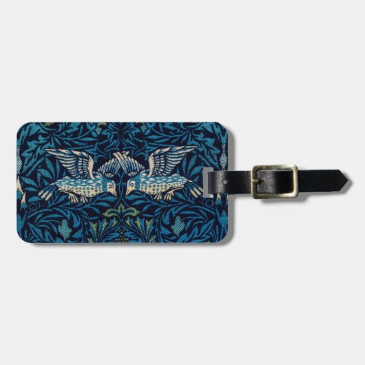 ウィリアムモリスブルーバードタペストリークラシック ラゲッジタグ (正面横)