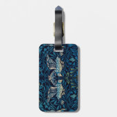 ウィリアムモリスブルーバードタペストリークラシック ラゲッジタグ (裏面縦)