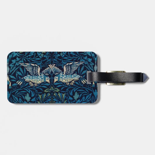ウィリアムモリスブルーバードタペストリークラシック ラゲッジタグ (裏面横)