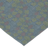 ウィリアムモリスブルーフローラつる植物壁紙デザイン ショートテーブルランナー (コーナー)