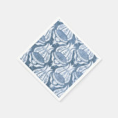 ウィリアムモリスブルーフローラルパタークラシックン スタンダードカクテルナプキン (角)