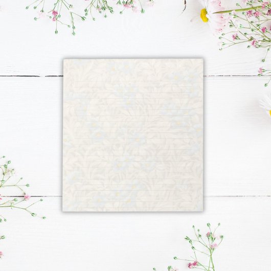 ウィリアムモリスブルーフローラルパターンヴィンテージライン ノートパッド