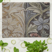 ウィリアムモリスブルーベルタペストリーデザイン キッチンタオル (折り畳み)