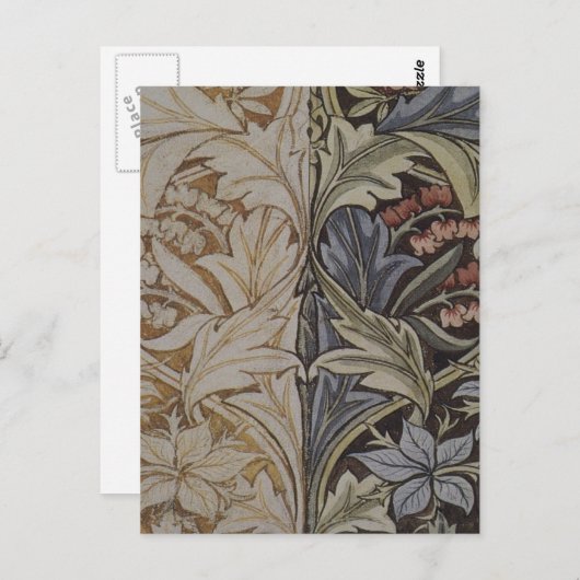 ウィリアムモリスブルーベルタペストリーデザイン ポストカード (正面/裏面)