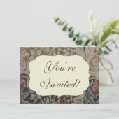 ウィリアムモリスブルーベルタペストリーデザイン 招待状 (スタンド正面)