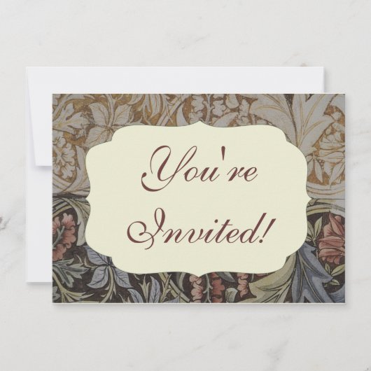 ウィリアムモリスブルーベルタペストリーデザイン 招待状 (正面)