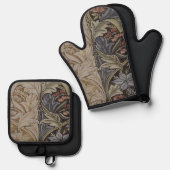 ウィリアムモリスブルーベルタペストリーデザイン 鍋つかみ&鍋敷きセット (正面/裏面)