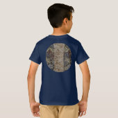 ウィリアムモリスブルーベルタペストリーデザイン Tシャツ (裏面フル)