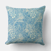 ウィリアムモリスブルーマリゴールド1サイドフローラルパターン クッション (正面)