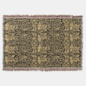 ウィリアムモリスブレールラビットヴィンテージパターン スローブランケット (正面)