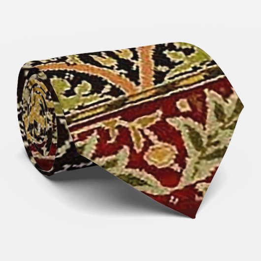 ウィリアムモリスペルシャカーペットアートプリントデザイン ネクタイ (ロール)