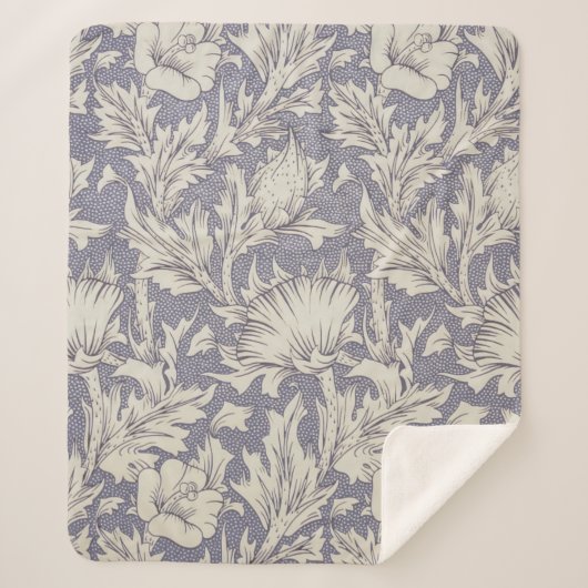 ウィリアムモリスホルンポピークラシックフローラ シェルパブランケット (正面)