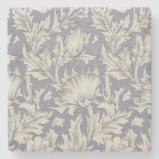 ウィリアムモリスホルンポピークラシックフローラ ストーンコースター (正面)