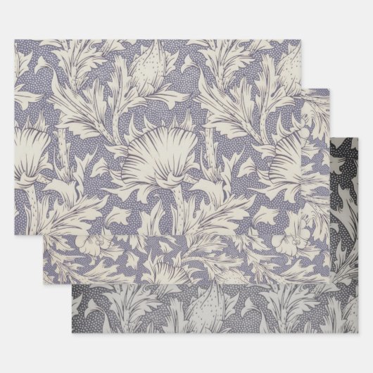 ウィリアムモリスホルンポピークラシックフローラ ラッピングペーパーシート (セット)