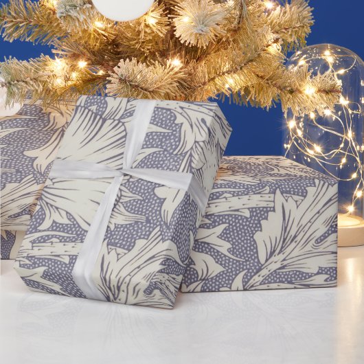 ウィリアムモリスホルンポピークラシックフローラ ラッピングペーパー (クリスマス)