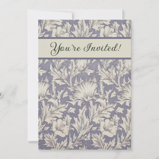 ウィリアムモリスホルンポピークラシックフローラ 招待状 (正面)