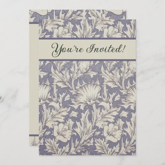 ウィリアムモリスホルンポピークラシックフローラ 招待状 (正面/裏面)