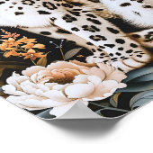 ウィリアムモリスホワイトヒョウフローラ ポスター (角)