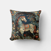 ウィリアムモリスホワイトホース装飾用クッション クッション (正面)