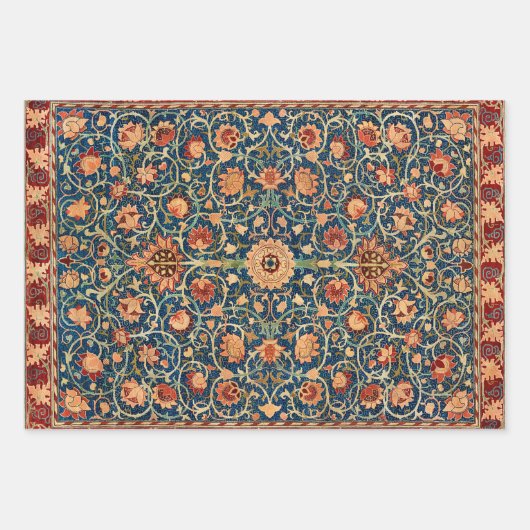 ウィリアムモリスホーランドパークカーペットパターン ラッピングペーパーシート (正面)