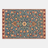 ウィリアムモリスホーランドパークカーペットパターン ラッピングペーパーシート (正面3)