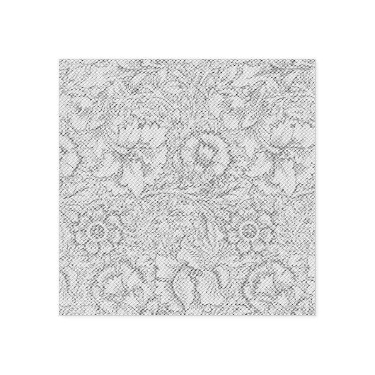 ウィリアムモリスポピークラシックフローラグリーン ラバースタンプ (インプリント)