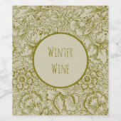 ウィリアムモリスポピークラシックフローラグリーン ワインラベル (シングルラベル)