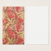 ウィリアムモリスポピーフローラアールヌーボーパターン (正面&裏面)