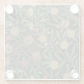 ウィリアムモリスポメグラナートクラシックフルーツ ガラスコースター (裏面)