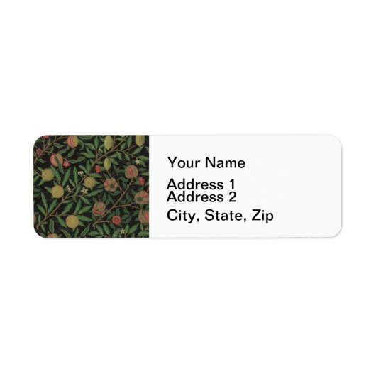 ウィリアムモリスポメグラナートクラシックフルーツ ラベル (正面)