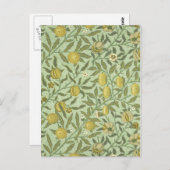 ウィリアムモリスポメグラナートフルーツデザイン ポストカード (正面/裏面)