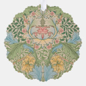 ウィリアムモリスマートルフラワーフローラ植物学 オーナメントカード (裏面)